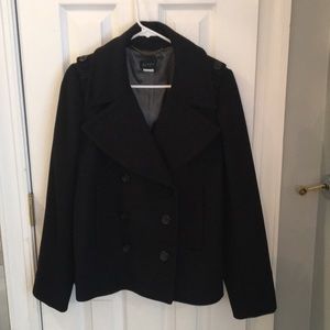 Jcrew black peacoat